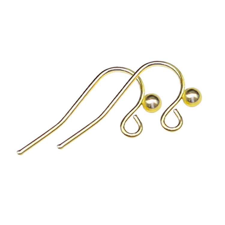 Diy jewelry earring accessories Earring material anti-slip pure copper color electroplating burning bead ball ear hook